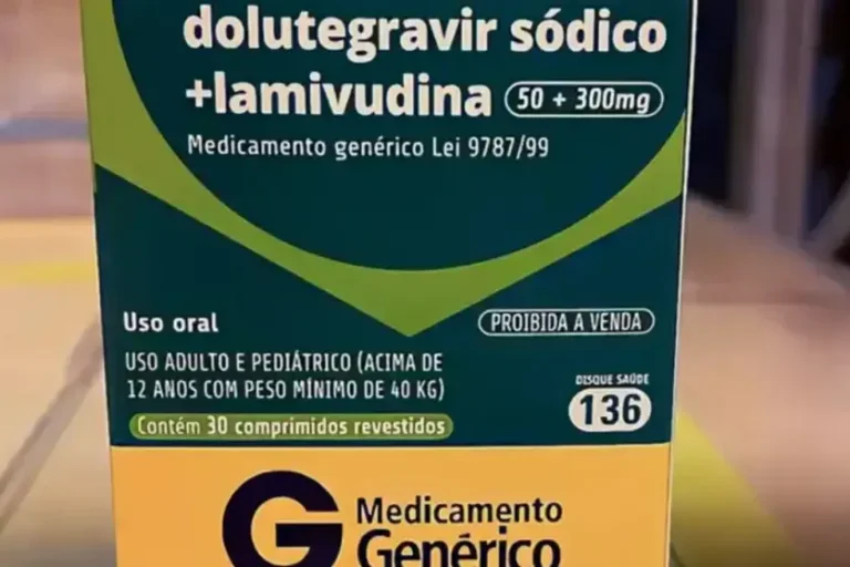 Foto do medicamento dolutegravir sódico, usado contra o HIV.