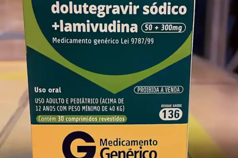 Foto do medicamento dolutegravir sódico, usado contra o HIV.