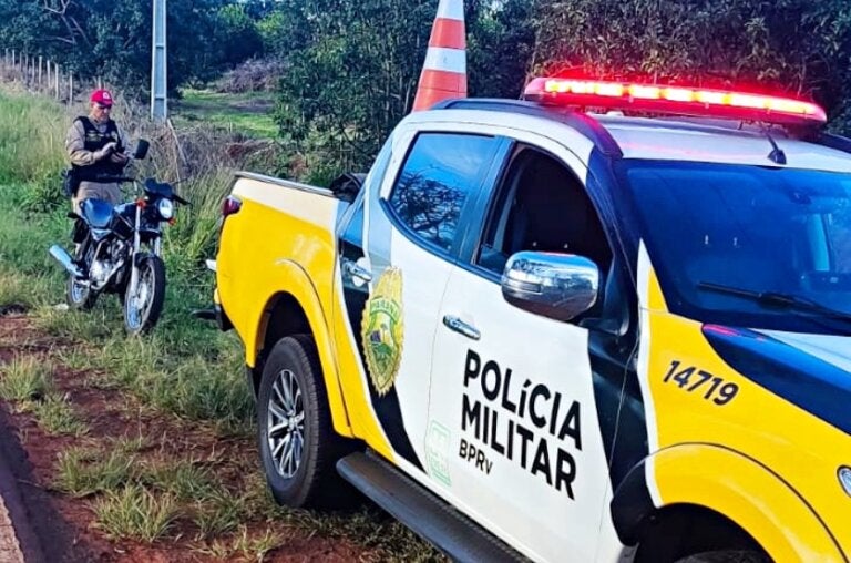 Em Altônia, colisão entre duas motos na rodovia PR-496 deixa três feridos