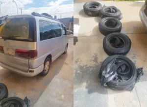Exército e PM apreendem carga de pneus contrabandeados em Umuarama