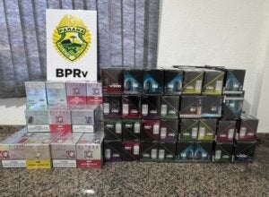 Rotam apreende quase mil cigarros eletrônicos contrabandeados, em Assis Chateaubriand