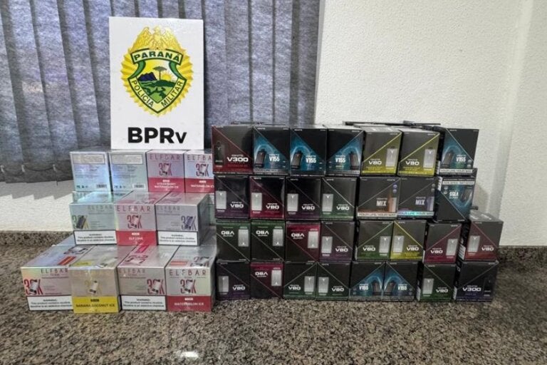 Rotam apreende quase mil cigarros eletrônicos contrabandeados, em Assis Chateaubriand