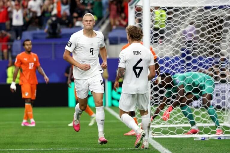 O atacante Erling Haaland, da Noruega.