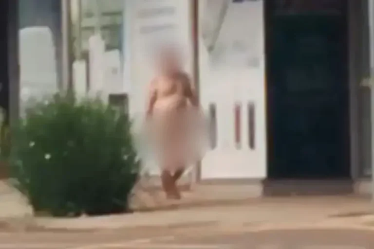 Homem é flagrado caminhando nu e recebe cuidados da assistência social no Paraná; vídeo