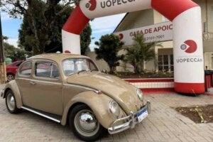 Fusca que será sorteado pela Uopeccan.