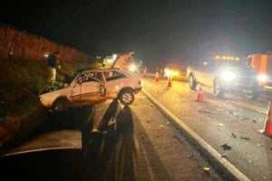 Cena de grave acidente na BR-369 na região de Goioerê.