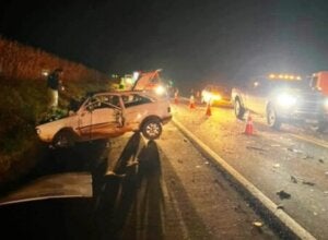 Cena de grave acidente na BR-369 na região de Goioerê.