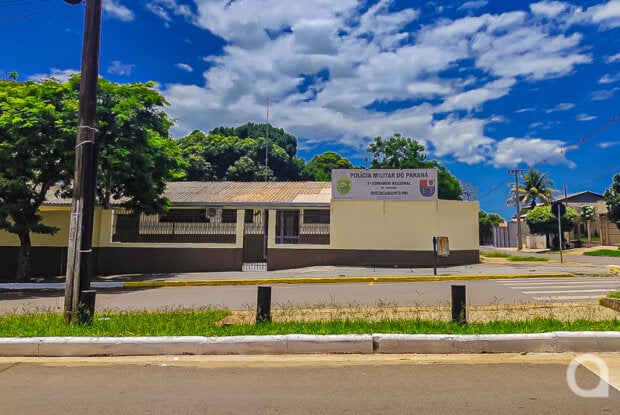 Sede da Polícia Militar em Douradina.