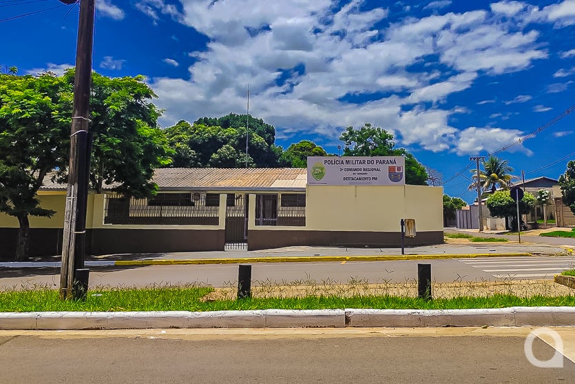 Sede da Polícia Militar em Douradina.