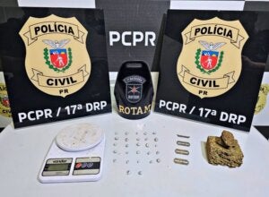 PCPR e Rotam conduzem jovem e adolescente por tráfico de drogas em Cruzeiro do Oeste