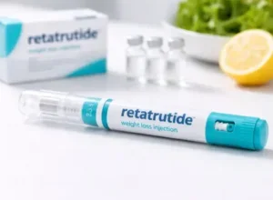 Caneta do medicamento retatrutida.