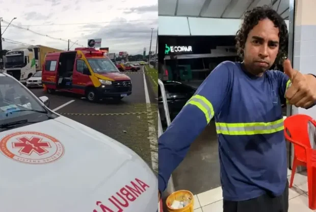 Trabalhador morre atropelado durante sinalização na BR-376; motorista deixou o local