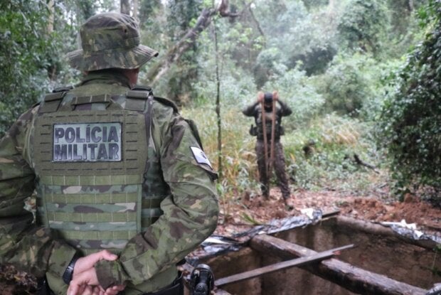 Momentos antes de explosão de bunker em Icaraíma.