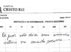 Mulher pede socorro em prontuário de enfermagem e companheiro acaba preso