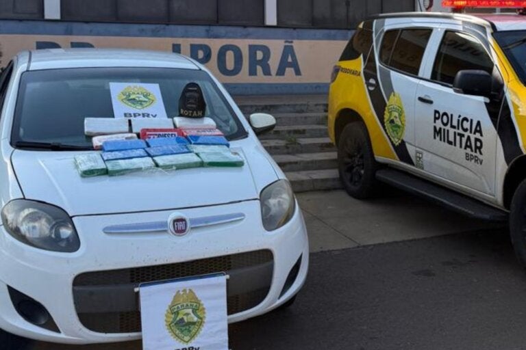Rotam apreende 16,8 kg de cocaína avaliados em R$ 1,4 milhão na PR-323; vídeo