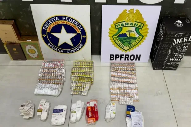 BPFron e Receita apreendem 516 ampolas de emagrecedores e prendem homem na PR-323