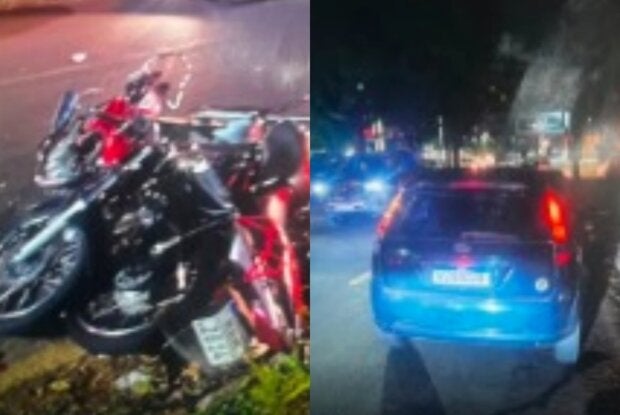 Veículos envolvidos em acidente em Umuarama.