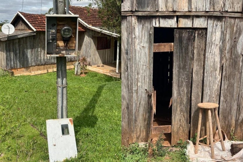 Fotos de casa que foi furtada em Francisco Alves após ser arrombada.