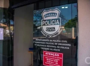 Entrada da Delegacia de Cruzeiro do Oeste.