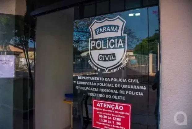 Entrada da Delegacia de Cruzeiro do Oeste.