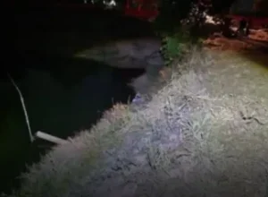 Represa onde criança se afogou.