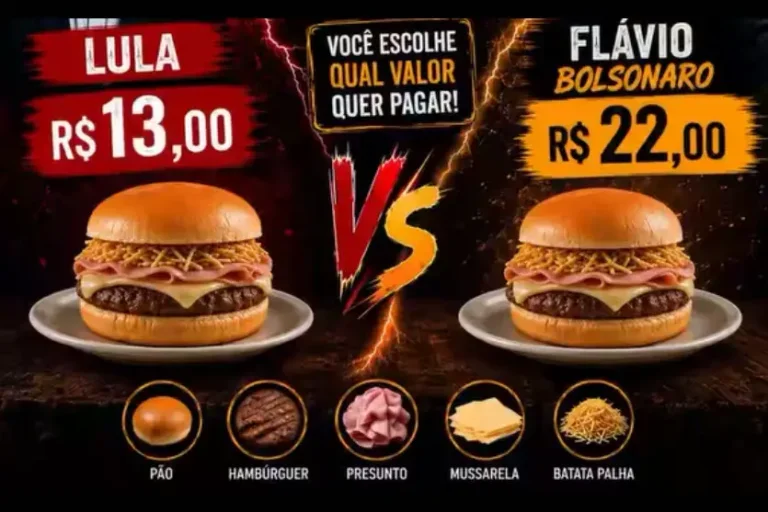 Lanche por R$ 13 ou R$ 22? Promoção inspirada nas eleições viraliza em Umuarama