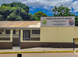 Sede da PM em Maeria Helena.