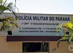 Sede da PM em Douradina.