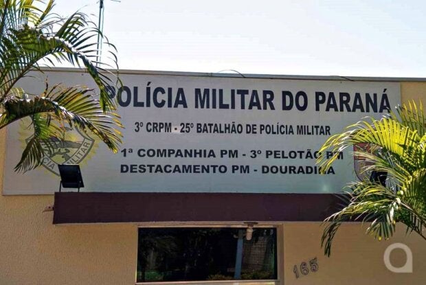 Sede da PM em Douradina.