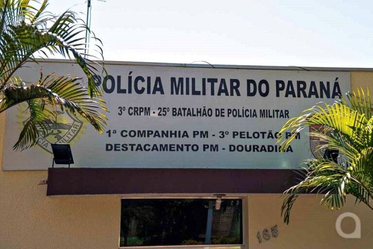 Sede da PM em Douradina.