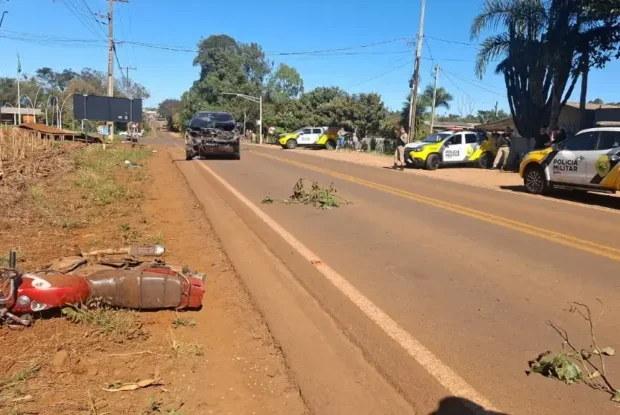 Motocilcista morre após colisão frontal com S10 na PR-462, no Paraná