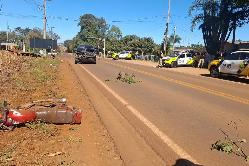 Motocilcista morre após colisão frontal com S10 na PR-462, no Paraná