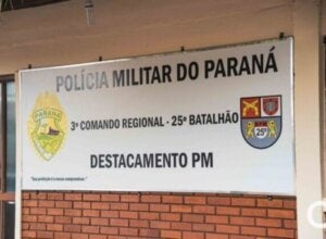 Entrada do batalhão da PM em Alto Piquiri.