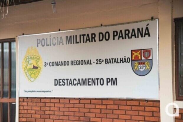 Entrada do batalhão da PM em Alto Piquiri.