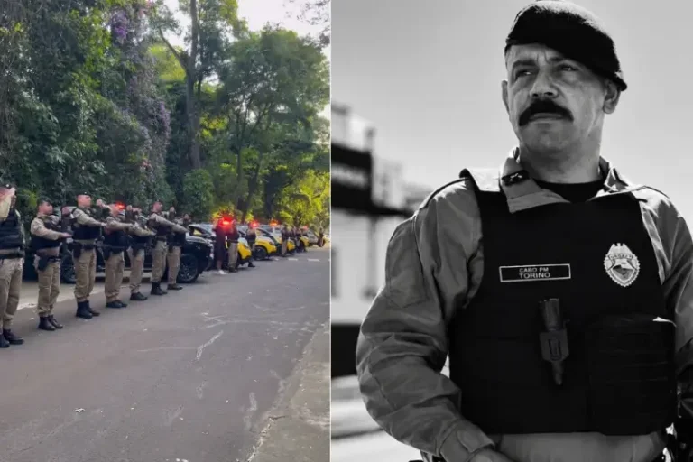 PM presta última continência a cabo Torino, morto durante partida de futebol em Maringá
