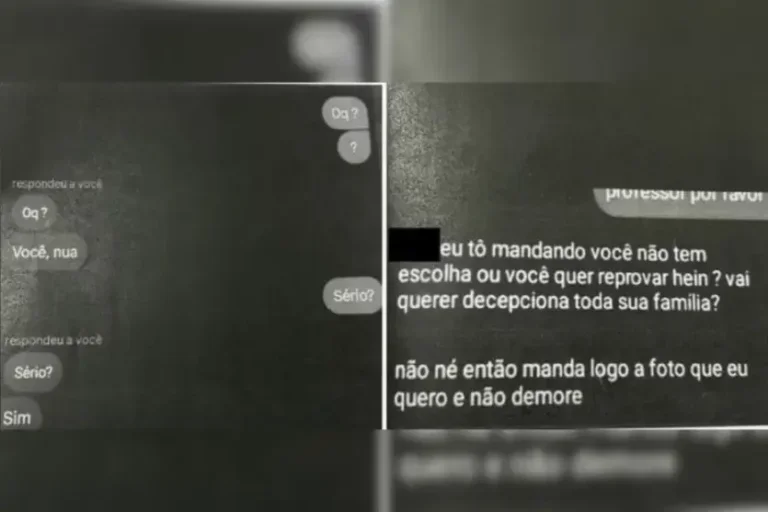Troca de mensagens entre professor e aluna.