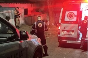 Samu e PM em local onde homem foi encontrado morto em Umuarama.