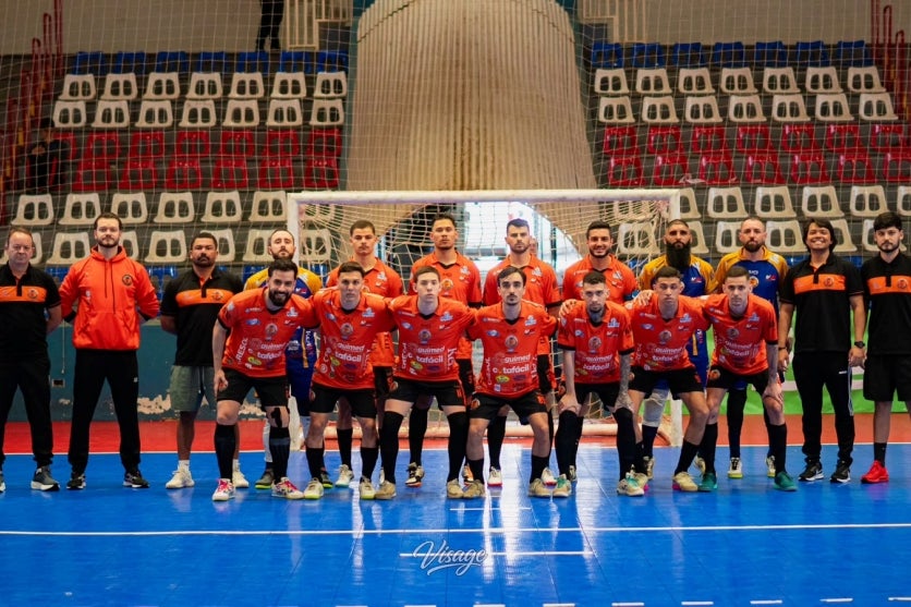 Equipe do Noroeste Futsal em quadra.
