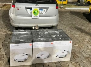 Robôs aspiradores apreendidos em Cafezal do Sul.
