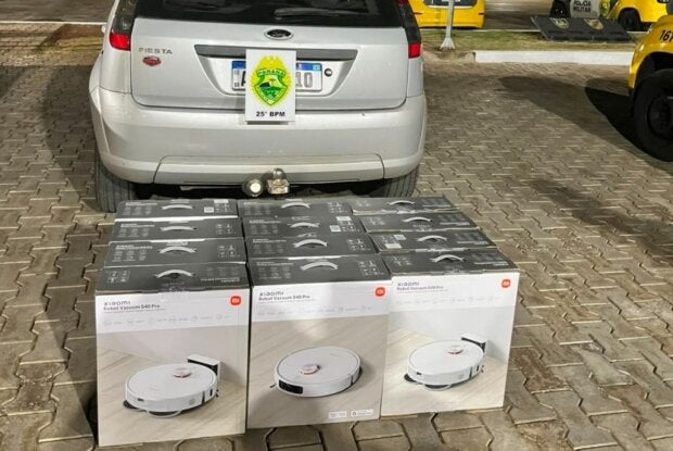 Robôs aspiradores apreendidos em Cafezal do Sul.