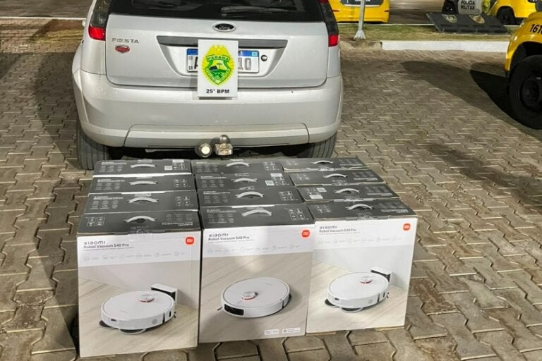 Robôs aspiradores apreendidos em Cafezal do Sul.