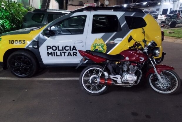 Moto apreendida de adolescennte em Douradina.