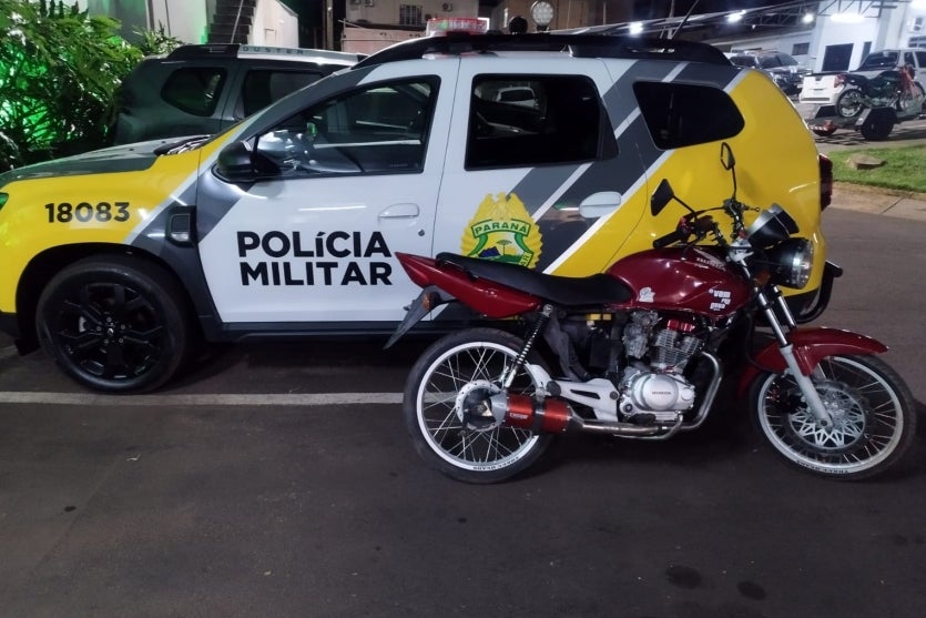 Moto apreendida de adolescennte em Douradina.