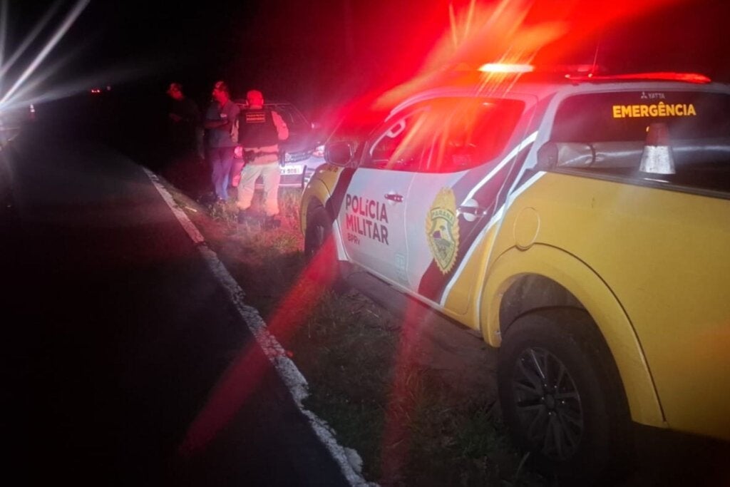 Ciclista fica ferido após ser atingido por carro na rodovia PR-082, em Douradina