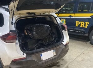 Motorista tenta atropelar policiais, foge e é preso com maconha em Alto Paraíso