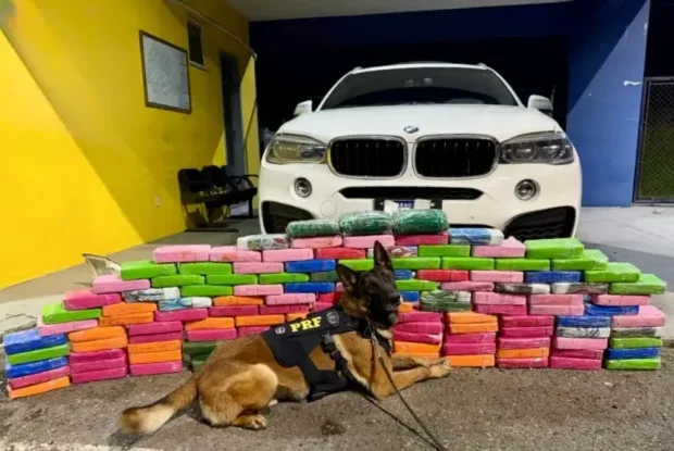 BMW X6 é apreendida com 136 kg de cocaína escondidos no assoalho na BR-277