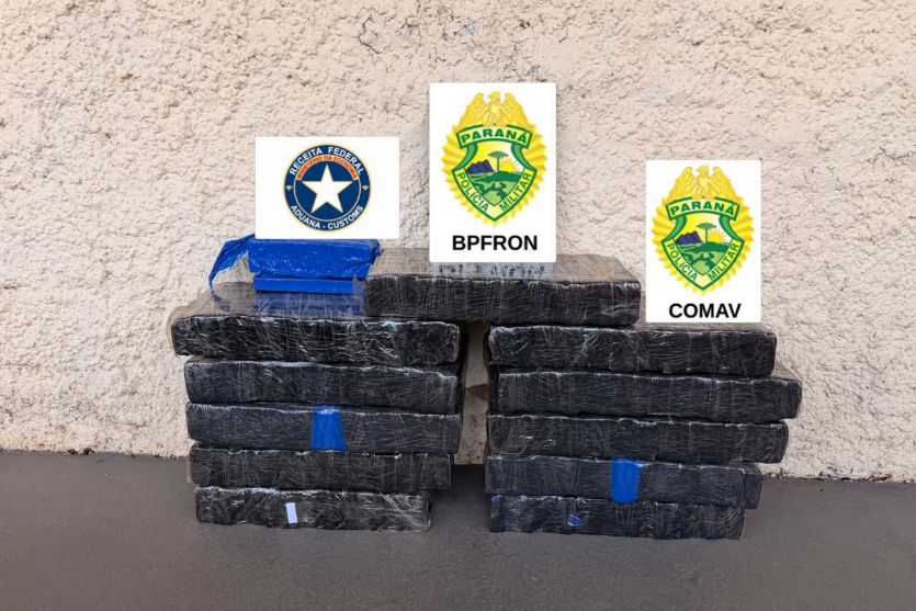 BPFron apreende maconha após perseguição na PR-323 em Cruzeiro do Oeste