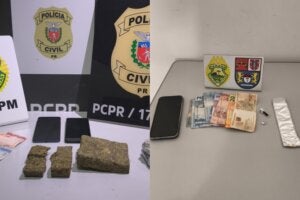 Drogas apreendidas em Tuneiras do Oeste.