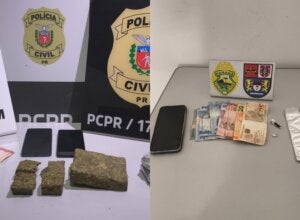 Drogas apreendidas em Tuneiras do Oeste.