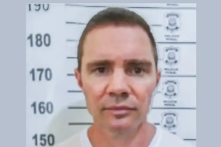 Daniel Vorcaro em sua mugshot.